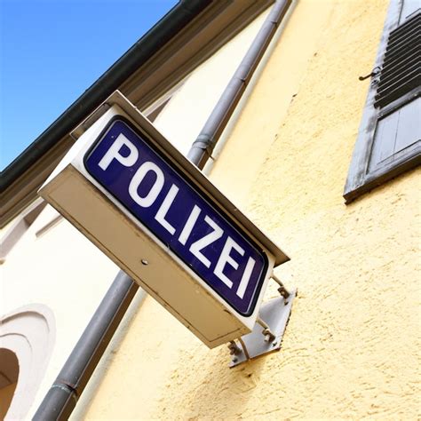 Premium Photo | Police stantion sign, germany