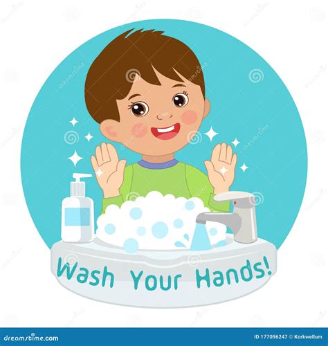 Washing Hands Soap Hygiene Stock Illustration | CartoonDealer.com #2926111