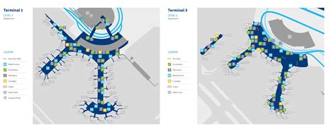 Terminals Toronto Pearson International Airport YYZ Map