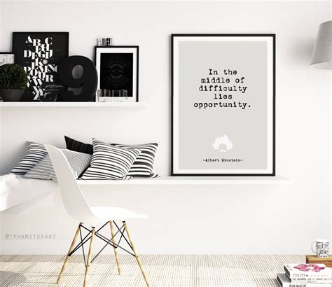 Einstein Quote Poster Scientist Print Einstein Poster Reader - Etsy