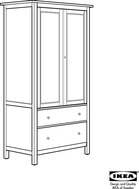 Ikea Hemnes Wardrobe W 2 Drawers Assembly Instruction