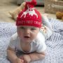 Personalised First Christmas Baby Hat By Solesmith