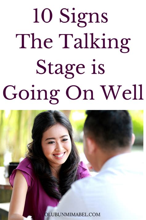 10 Great Signs The Talking Stage is Going Well - Olubunmi Mabel