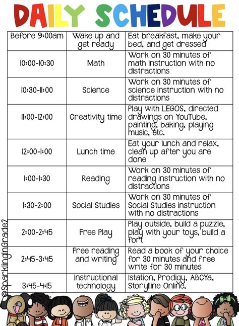 Homeschool Daily Schedule | Homeschool daily schedule, Homeschool kindergarten, Homeschool schedule