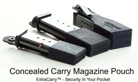 Magazine Pouch Glock 43 Taran Tactical +2 +3 Extension Concealed Holder – ExtraCarry ...