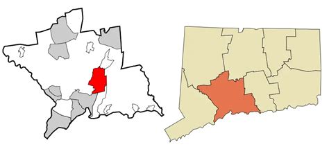 New Haven County Connecticut Incorporated And Unincorporated Areas North Haven Highlighted ...