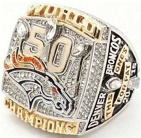 NFL Denver Broncos Super Bowl 50 Championship Replica Ring Size 11 ...