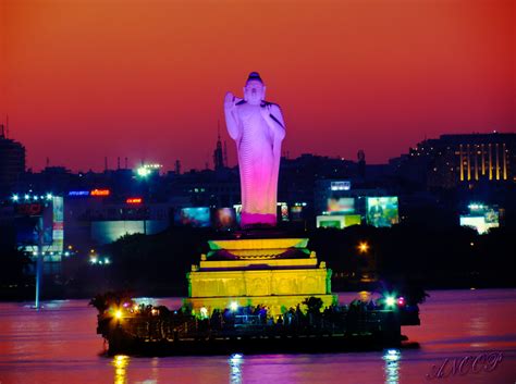 Buddha statue at Husain Sagar , hyderabad. (HDR) | An 18 met… | Flickr