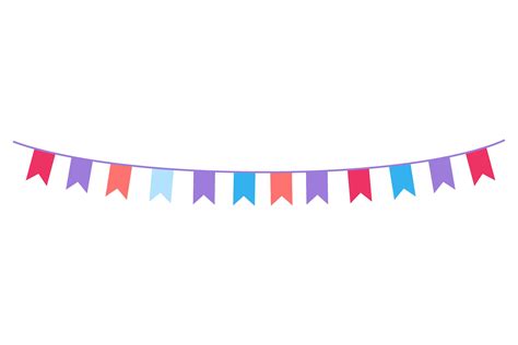 Flag Banner Ribbon, Birthday Party Eleme Graphic by pch.vector ...