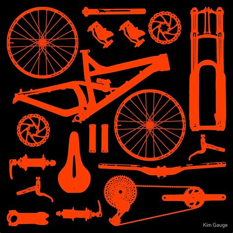 "Bike Parts Rusty Orange" by Kim Gauge | Redbubble