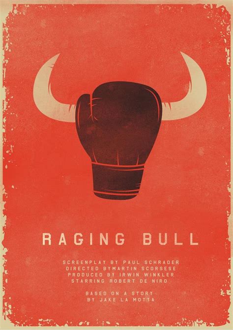 Raging Bull (1980) [780 x 1104] | Movie posters minimalist, Film posters illustration, Movie posters