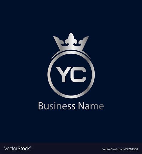 Initial letter yc logo template design Royalty Free Vector