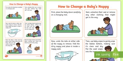 CfE (First) How to change a nappy Step-by-Step Instructions