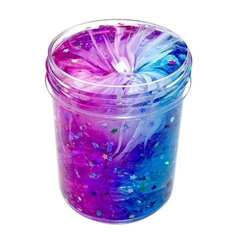 Non-Toxic Clear Slime Beautiful Color Mixing Cloud Slime Kids Relief ...