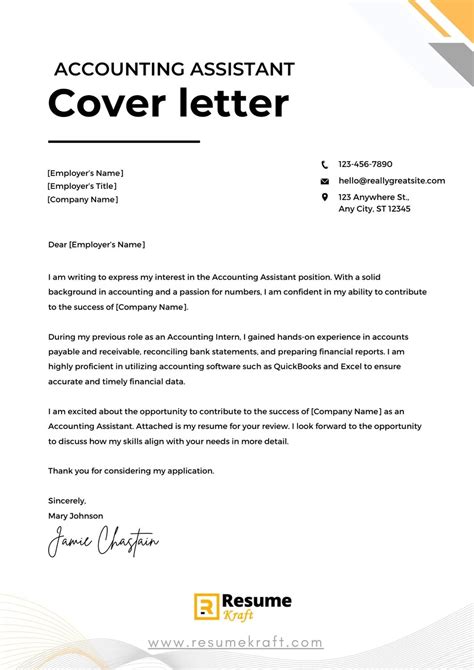 4+ Accounting Assistant Cover Letter Examples and Templates in 2024 ...