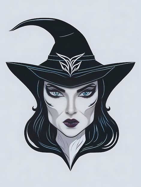 Premium Photo | Vector watercolor witch head vector clip art illustration