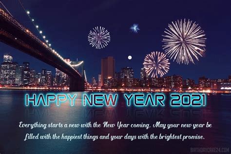 Happy New Year 2021 Fireworks Animated Wishes Card GIFs