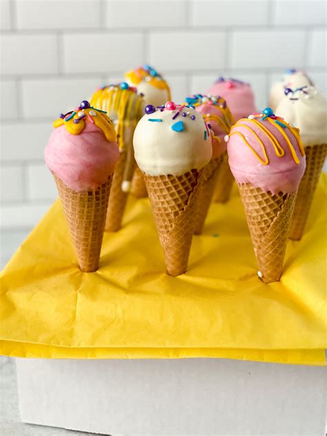 Ice Cream Cone Cake Pops Birthday Cake Pops Ice Cream Cake Ireland ...