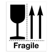 Fragile shipping carton and pallet labels