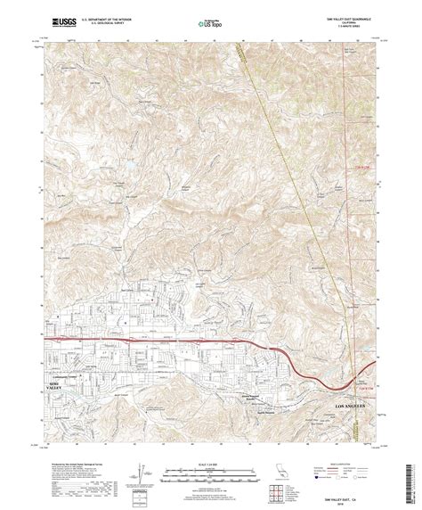 MyTopo Simi Valley East, California USGS Quad Topo Map