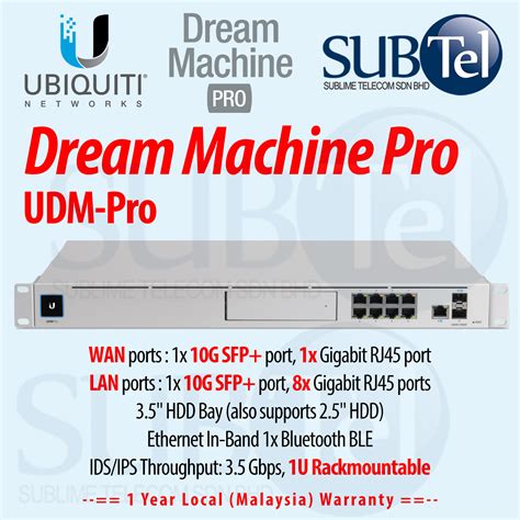 Ubiquiti UDM-PRO Dream Machine PRO Enterprise Security Gateway with Buit-in Switch and Network ...