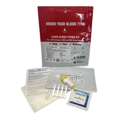 Amazon.com: Blood Type Test Kit - 10 Tests - Eldoncard Home Blood Group Testing Kits : Health ...