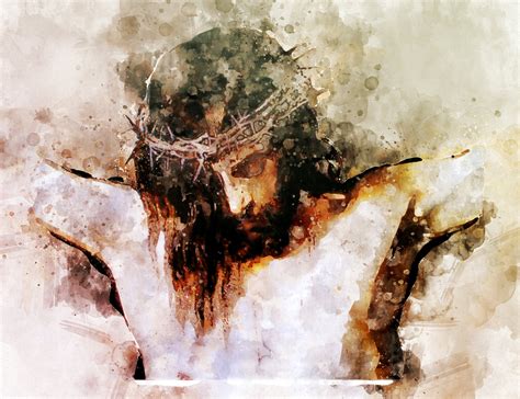 Jesus Christ Holy cross Watercolor Canvas print Wall Art | Etsy