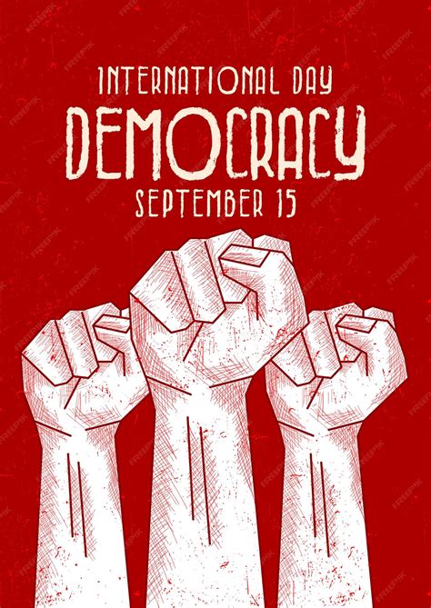 Premium Vector | Democracy international day poster