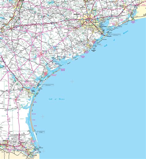 Map Of Texas Coastline Cities - Corene Charlotte