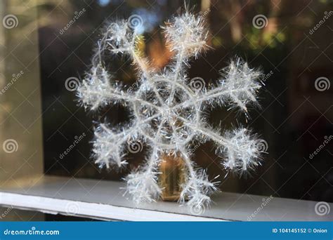 Decorative Snowflake by the Window Stock Photo - Image of design, celebrate: 104145152