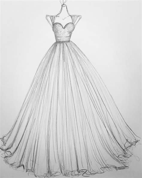 Pencil Drawing Of Dress Design