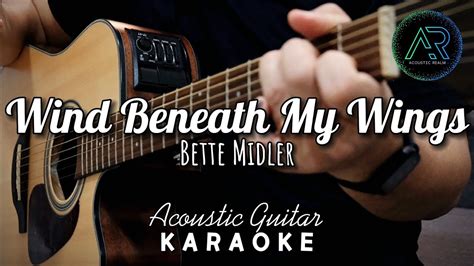 Wind Beneath My Wings | Bette Midler | Acoustic Guitar Karaoke | Lyrics ...