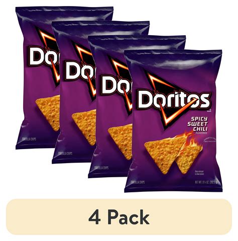 (4 pack) Doritos Spicy Sweet Chili Flavored Tortilla Chips, 9.25 oz Bag ...