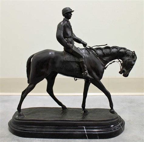 PJ MENE BRONZE JOCKEY SCULPTURE