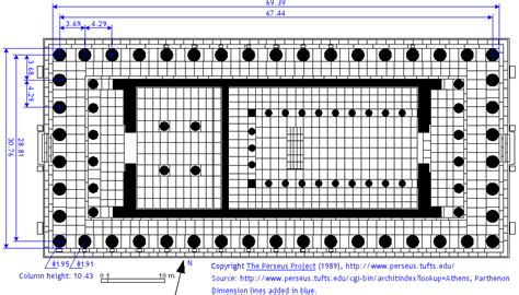 Parthenon Floorplan | Parthenon, Floor plans, Ancient greek