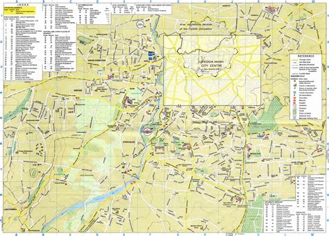 Stadtplan von Nicosia | Detaillierte gedruckte Karten von Nicosia, Zypern der ...