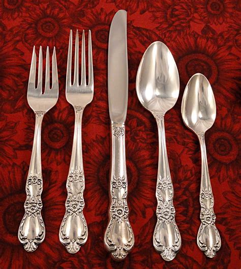 1847 Rogers HERITAGE Vintage 1953 Silver Plate Floral Flatware from ...