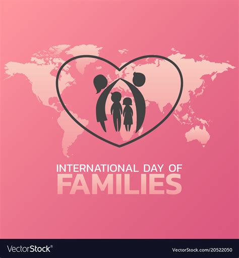 International day of families logo icon design Vector Image