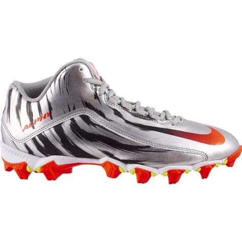 NEW Nike Alpha Shark 2 Mid LE Football Cleats Silver / Red Size 11 M Ret: $80 - Walmart.com ...