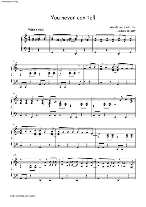 Chuck Berry-You Never Can Tell Sheet Music pdf, - Free Score Download ★