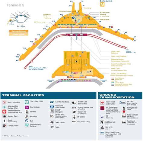 Ord terminal 5 map - Map of ord terminal 5 map Chicago (United States of America)