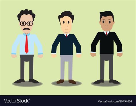 Three characters Royalty Free Vector Image - VectorStock