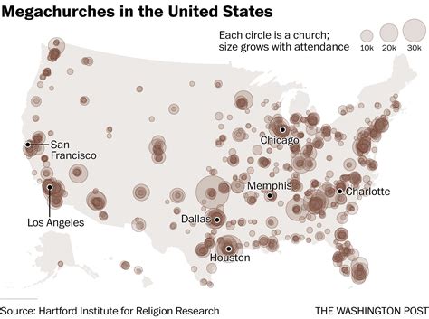 How U.S.-style megachurches are taking over the world, in 5 maps and charts - The Washington Post