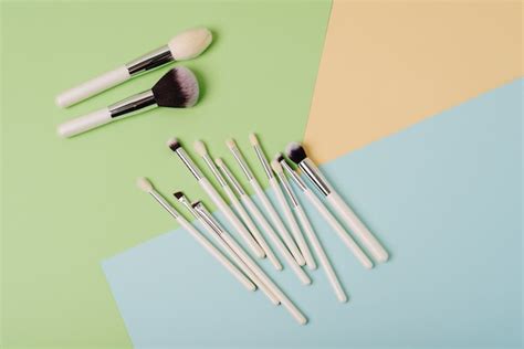 Premium Photo | Make up brushes set top view