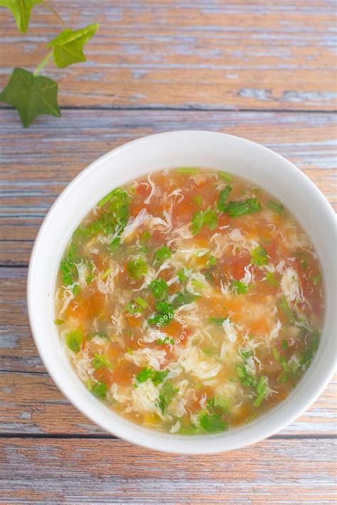 Tomato Egg Drop Soup Recipe | NoobCook.com