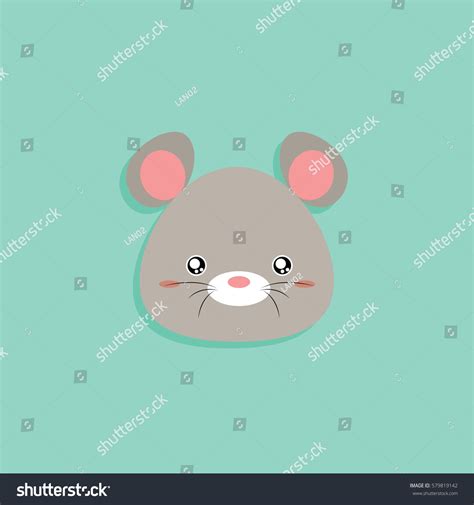 Cartoon Mouse Face Stock Vector (Royalty Free) 579819142 | Shutterstock