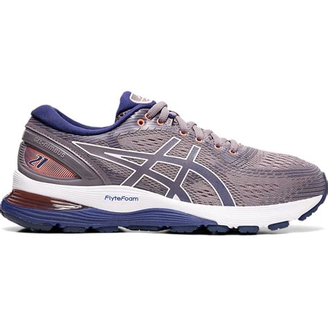 Asics Women's GEL-Nimbus 21 Lavender Grey/Dive Blue | Laurie's Shoes