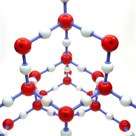 SiO2 Crystal Structure Model 23mm Series Silicon Dioxide Covalent Crystal Model - Microscopes ...