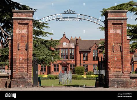 The front gate and main building of Strode's College (Sixth Form Stock ...