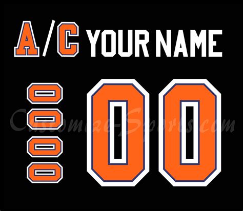 Lehigh Valley Phantoms Customized Number Kit for 2015-2016 Black Hockey ...